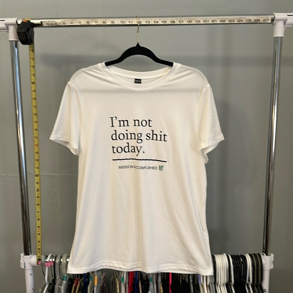 White graphic T-shirt
